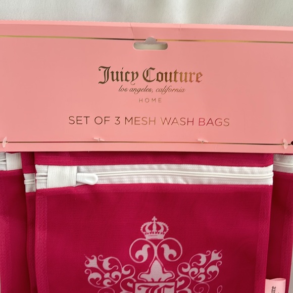Juicy Couture Set of 3 Mesh Wash Bags and 2 Lint Rollers - NWT - Picture 2 of 9